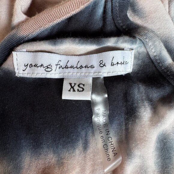 YFB young fabulous & broke tie dye draped tank top Size XS small NWOT - Picture 6 of 8